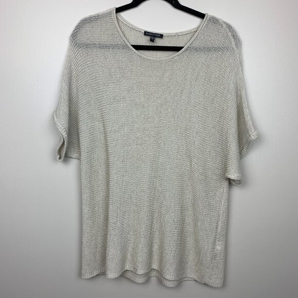 Eileen Fisher Open Knit Light-weight Wool Sweater - Picture 1 of 6